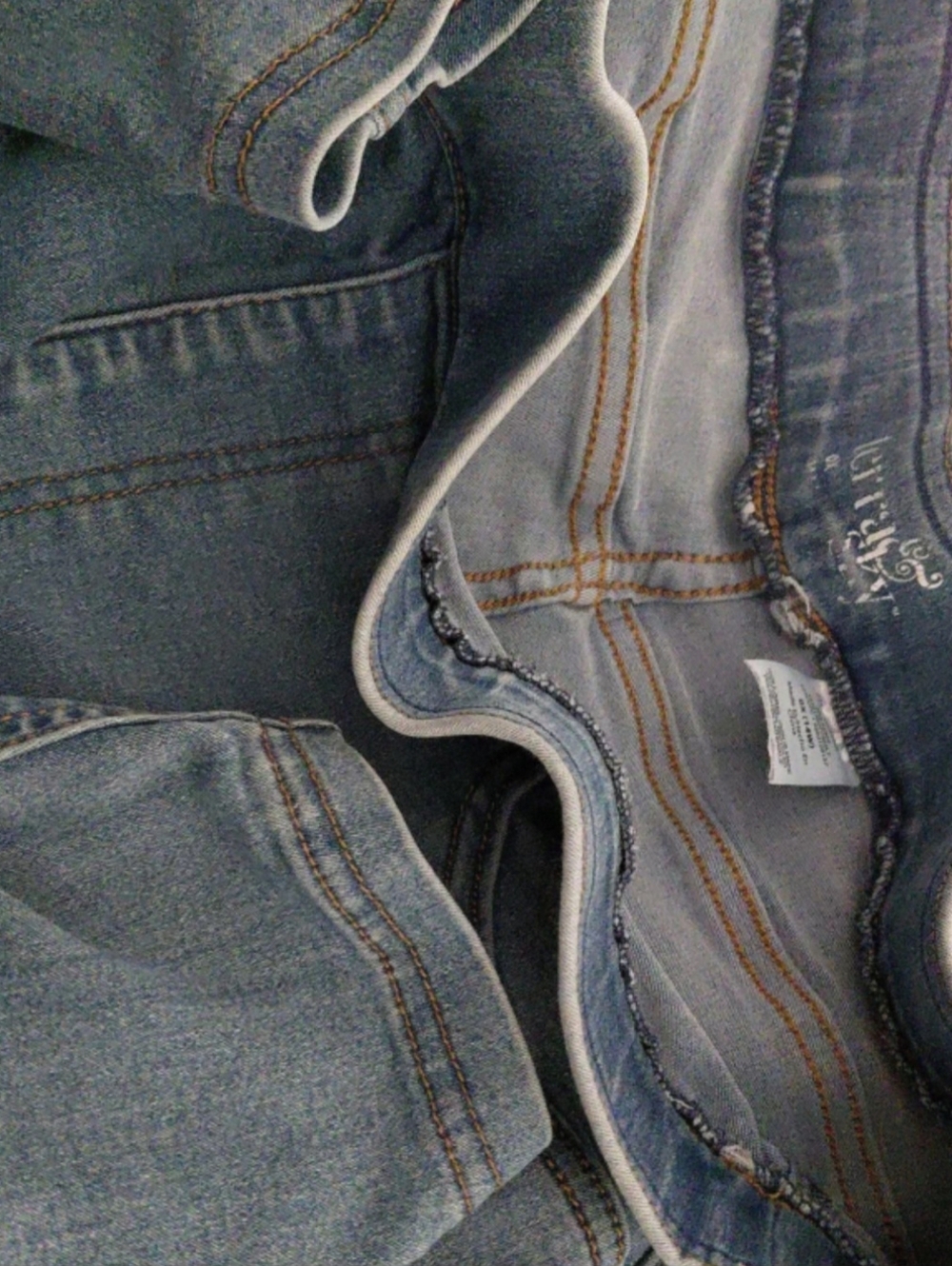 #93 stretchy jeans size 0x (14w)